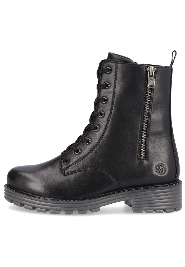 Remonte Stiefelette Glattleder Schwarz