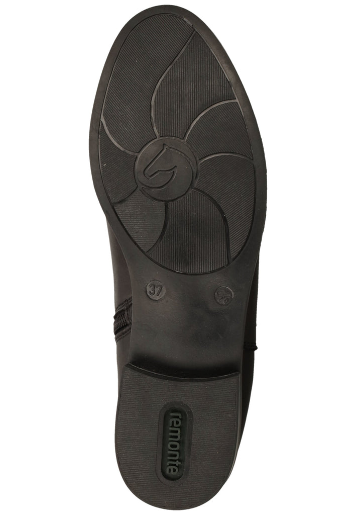 Remonte Stiefelette Glattleder Schwarz
