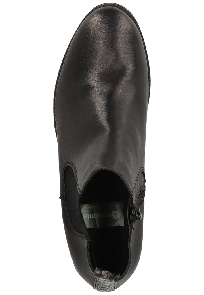 Remonte Stiefelette Glattleder Schwarz