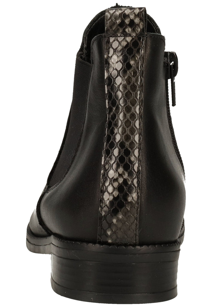 Remonte Stiefelette Glattleder Schwarz