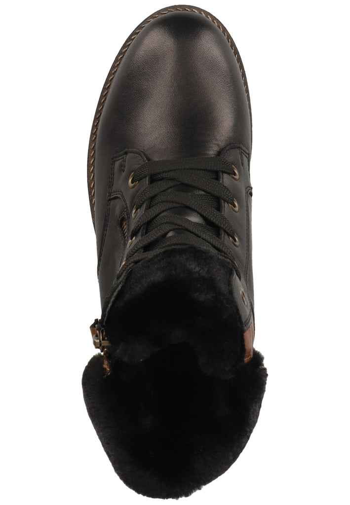 Remonte Stiefelette Glattleder Schwarz/Braun