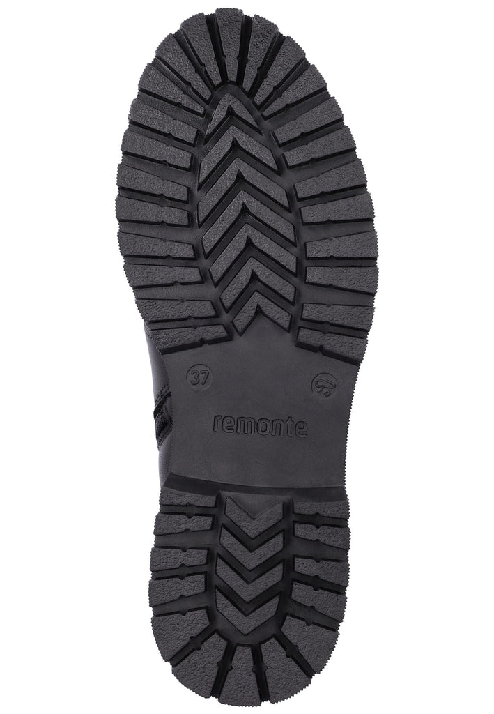 Remonte Stiefelette Glattleder Schwarz Warmfutter