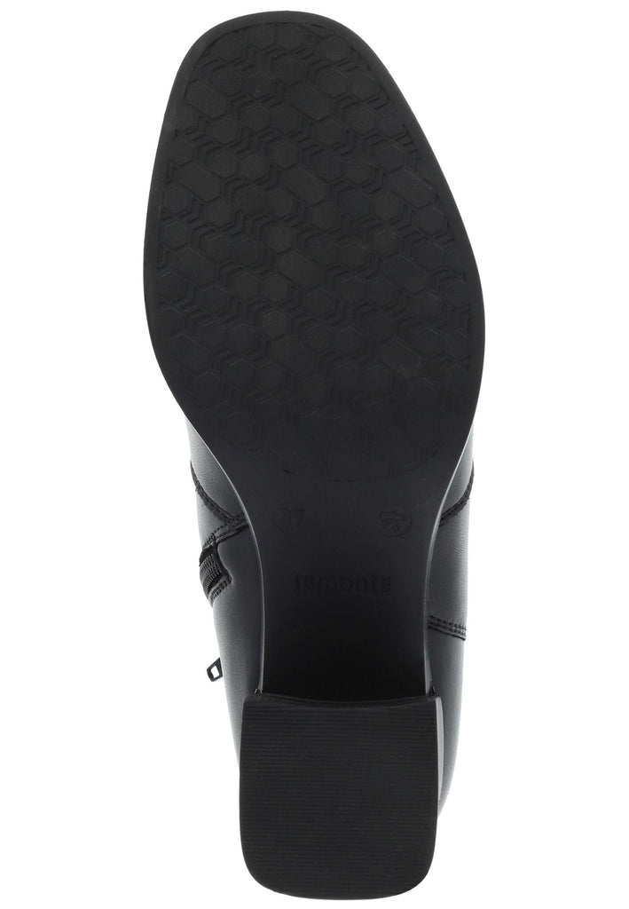 Remonte Stiefelette Glattleder Schwarz Warmfutter