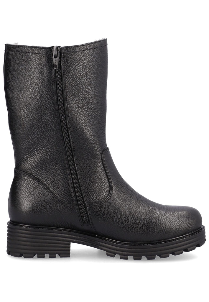 Remonte Stiefelette Glattleder Schwarz Warmfutter