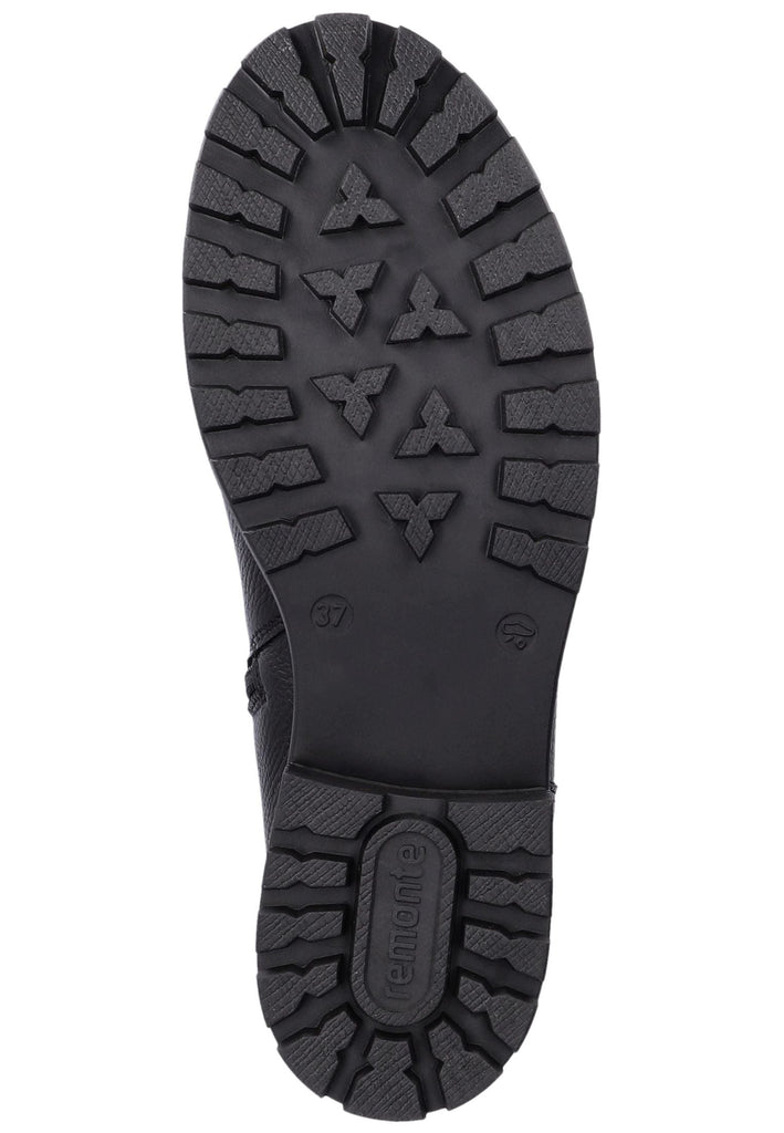 Remonte Stiefelette Glattleder Schwarz Warmfutter