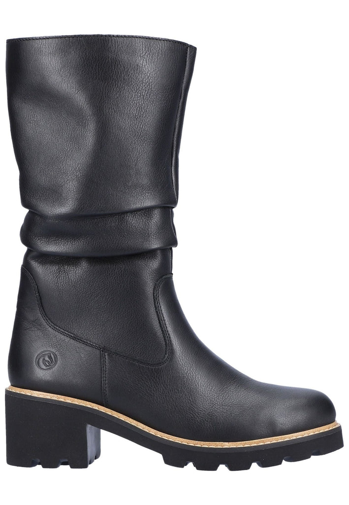 Remonte Stiefelette Glattleder Schwarz Warmfutter