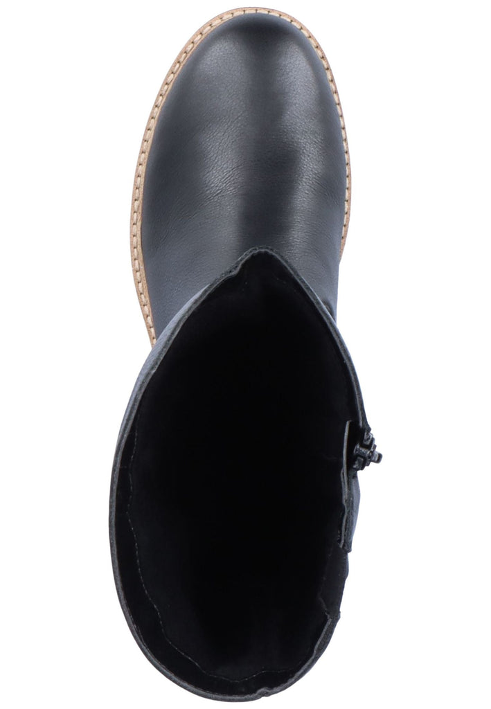 Remonte Stiefelette Glattleder Schwarz Warmfutter