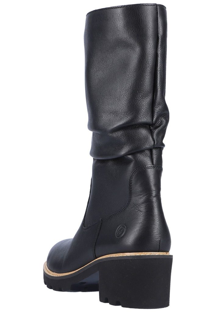Remonte Stiefelette Glattleder Schwarz Warmfutter