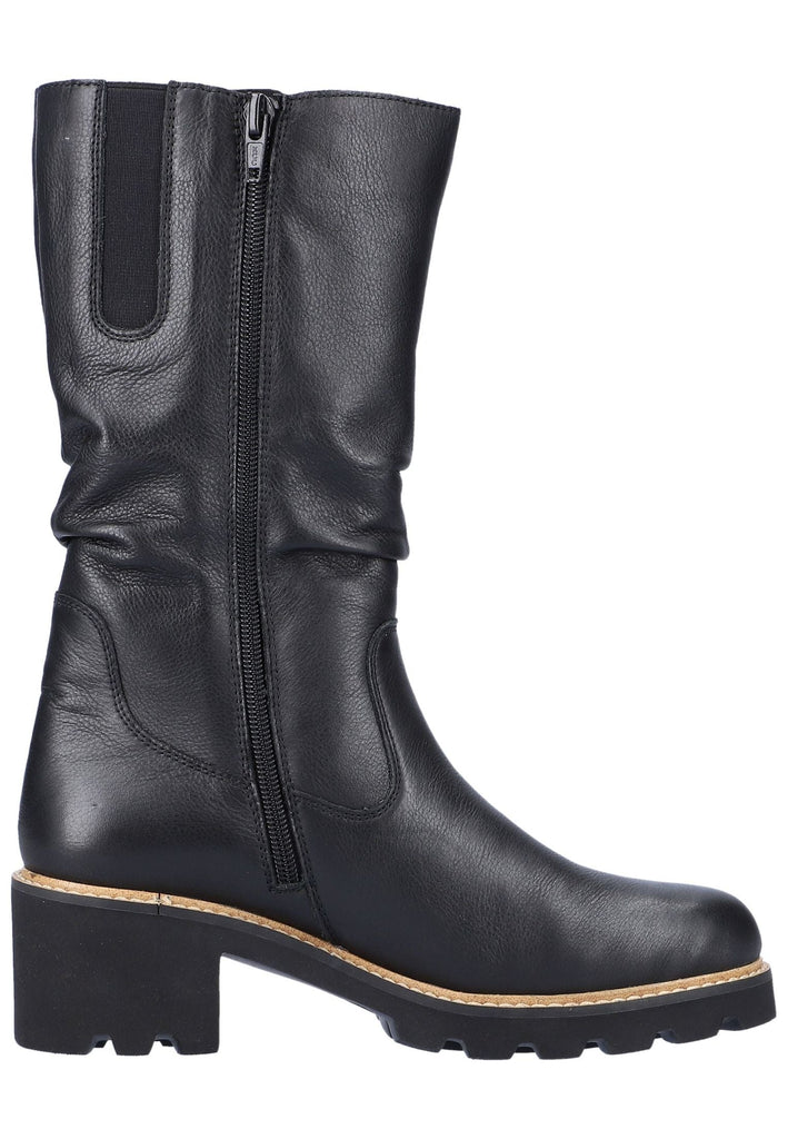 Remonte Stiefelette Glattleder Schwarz Warmfutter