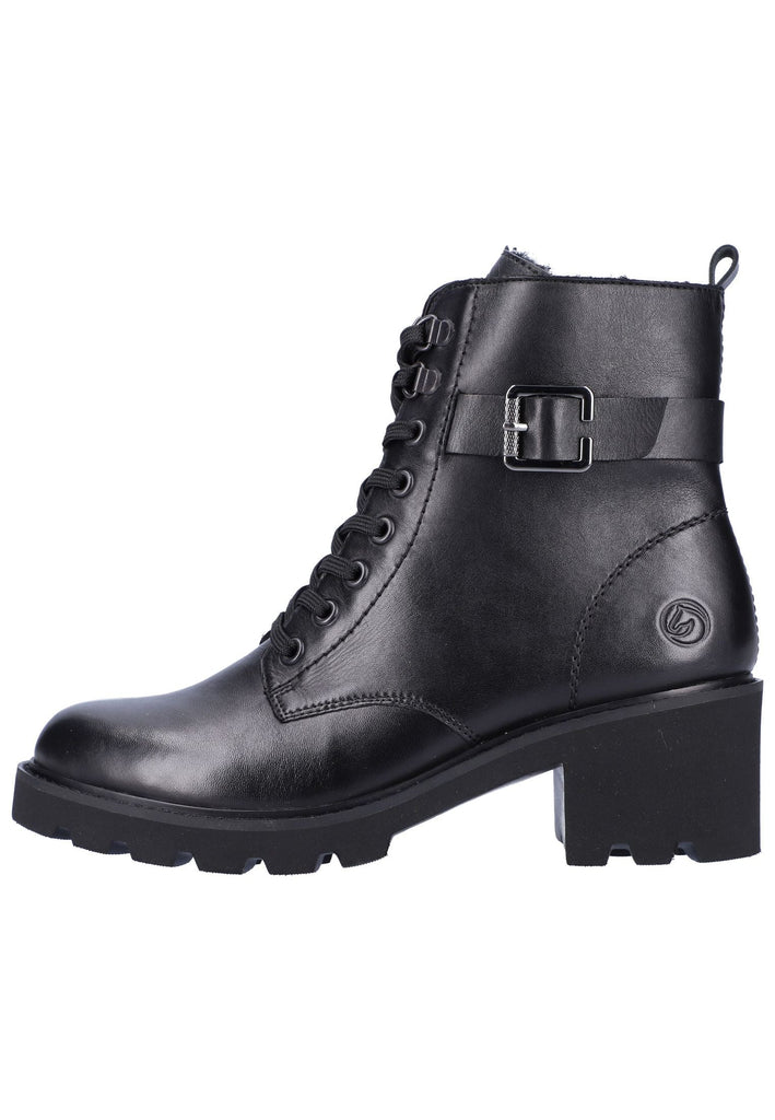 Remonte Stiefelette Glattleder Schwarz Warmfutter