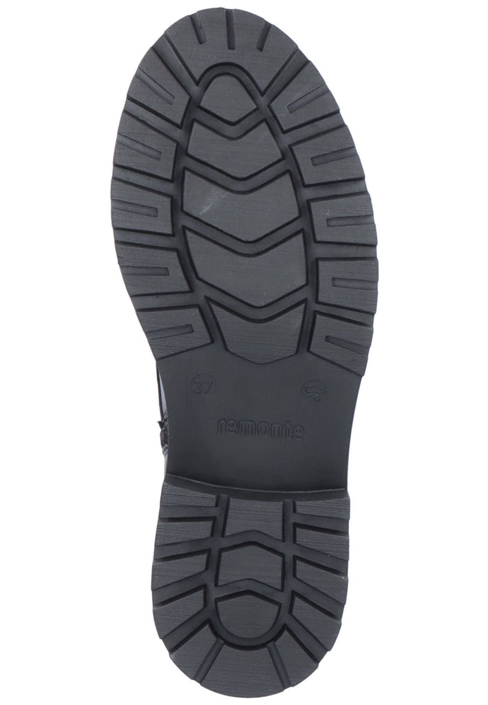 Remonte Stiefelette Glattleder Schwarz Warmfutter