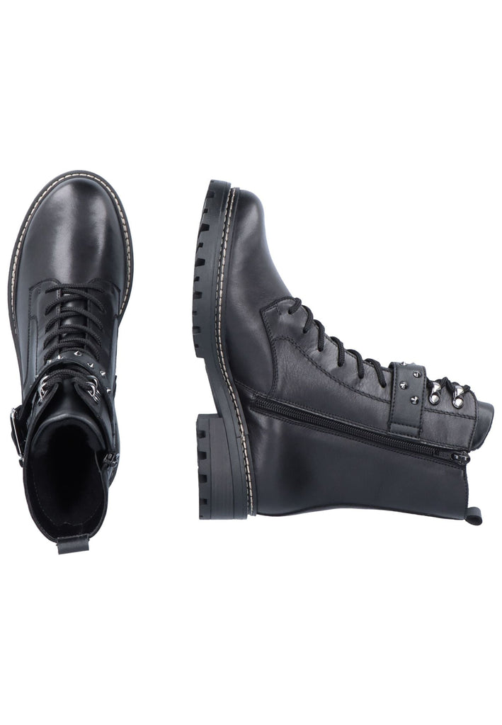 Remonte Stiefelette Glattleder Schwarz Warmfutter