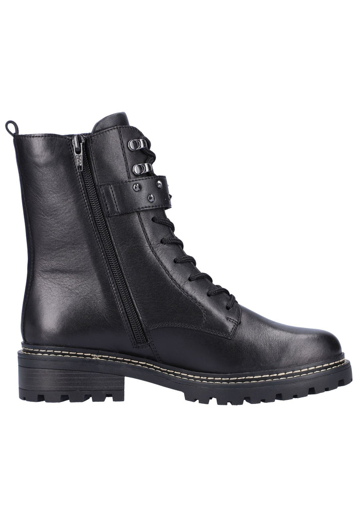 Remonte Stiefelette Glattleder Schwarz Warmfutter