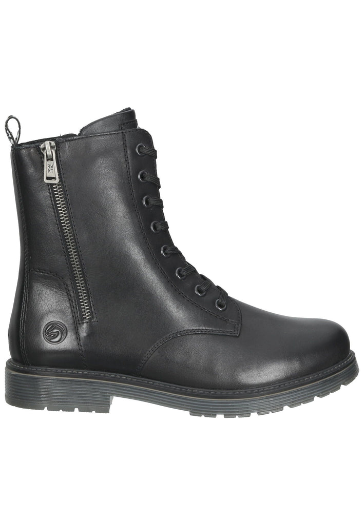Remonte Stiefelette Glattleder Schwarz Warmfutter