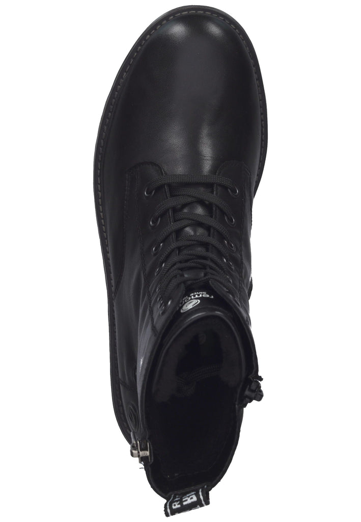 Remonte Stiefelette Glattleder Schwarz Warmfutter