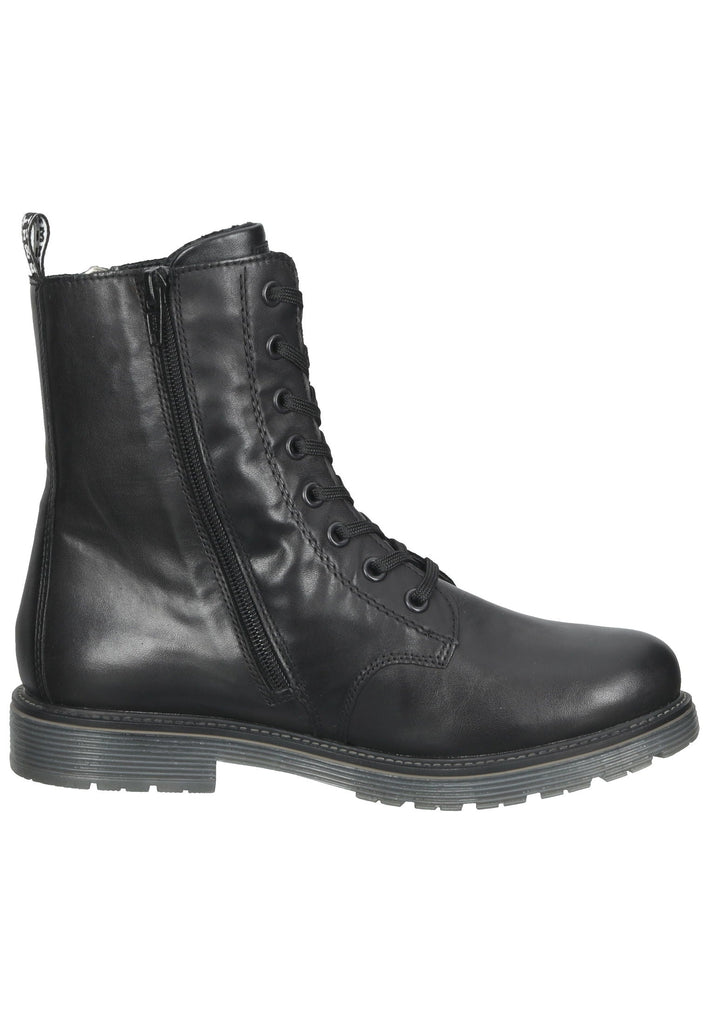 Remonte Stiefelette Glattleder Schwarz Warmfutter
