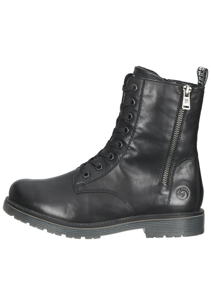 Remonte Stiefelette Glattleder Schwarz Warmfutter