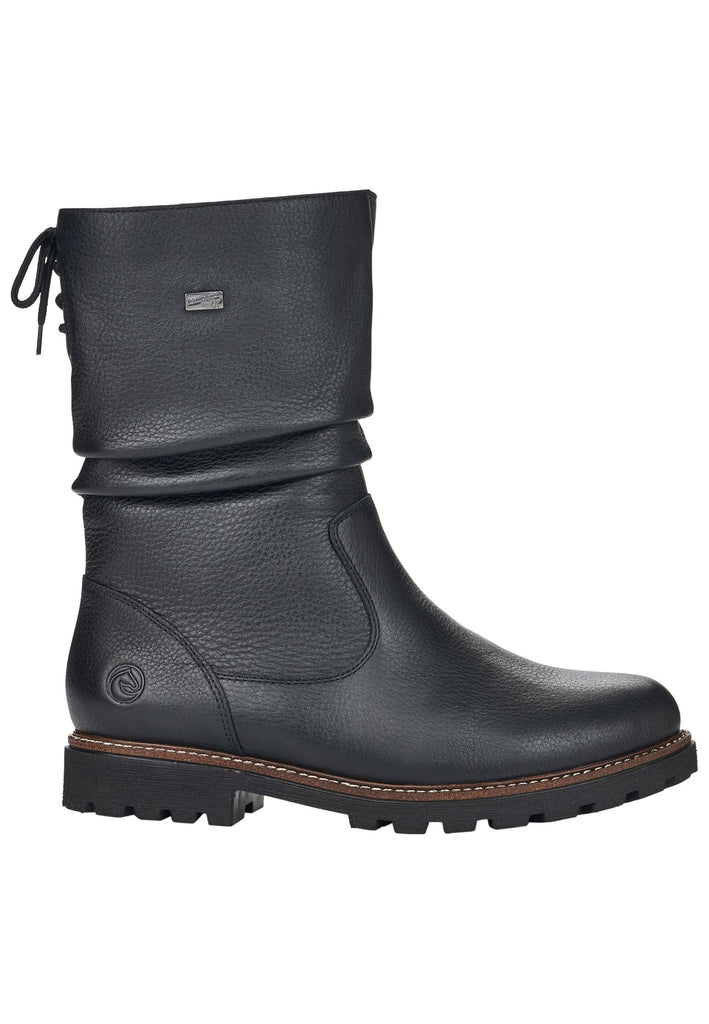 Remonte Stiefelette Glattleder Schwarz Warmfutter