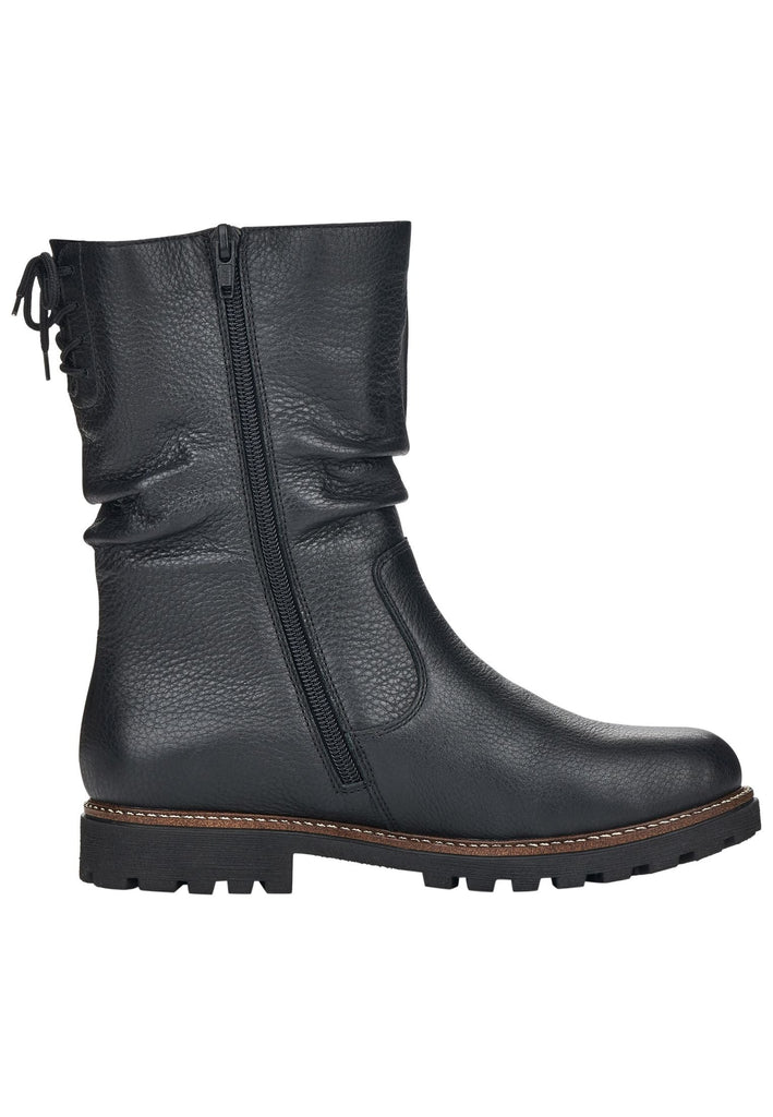 Remonte Stiefelette Glattleder Schwarz Warmfutter