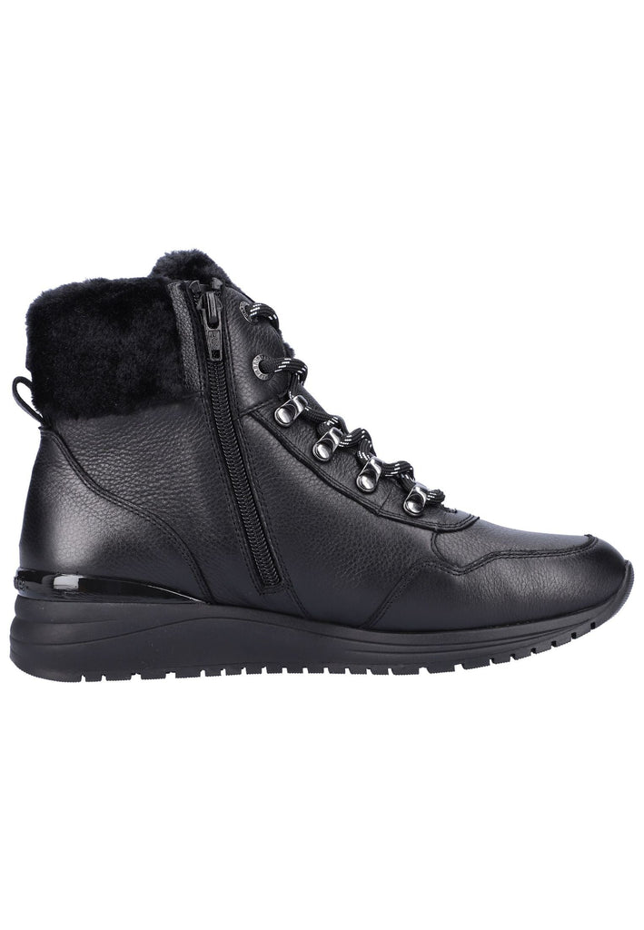 Remonte Stiefelette Glattleder Schwarz Warmfutter