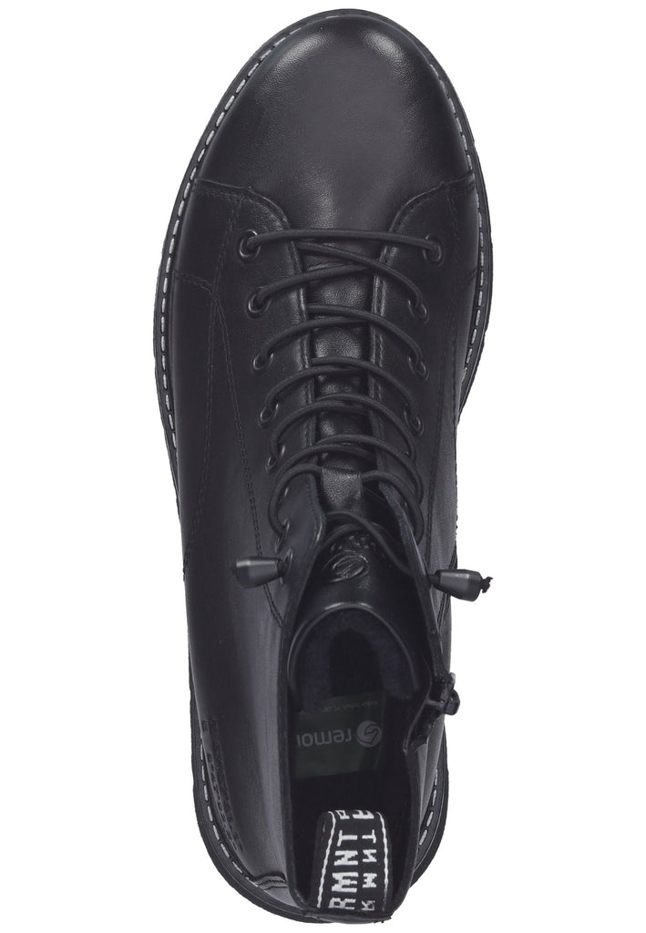 Remonte Stiefelette Glattleder Schwarz Warmfutter