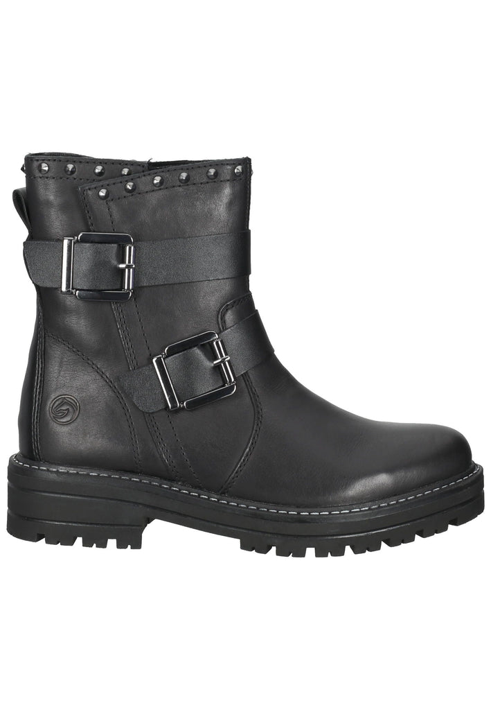 Remonte Stiefelette Glattleder Schwarz Warmfutter