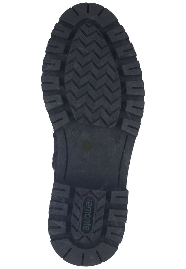 Remonte Stiefelette Glattleder Schwarz Warmfutter