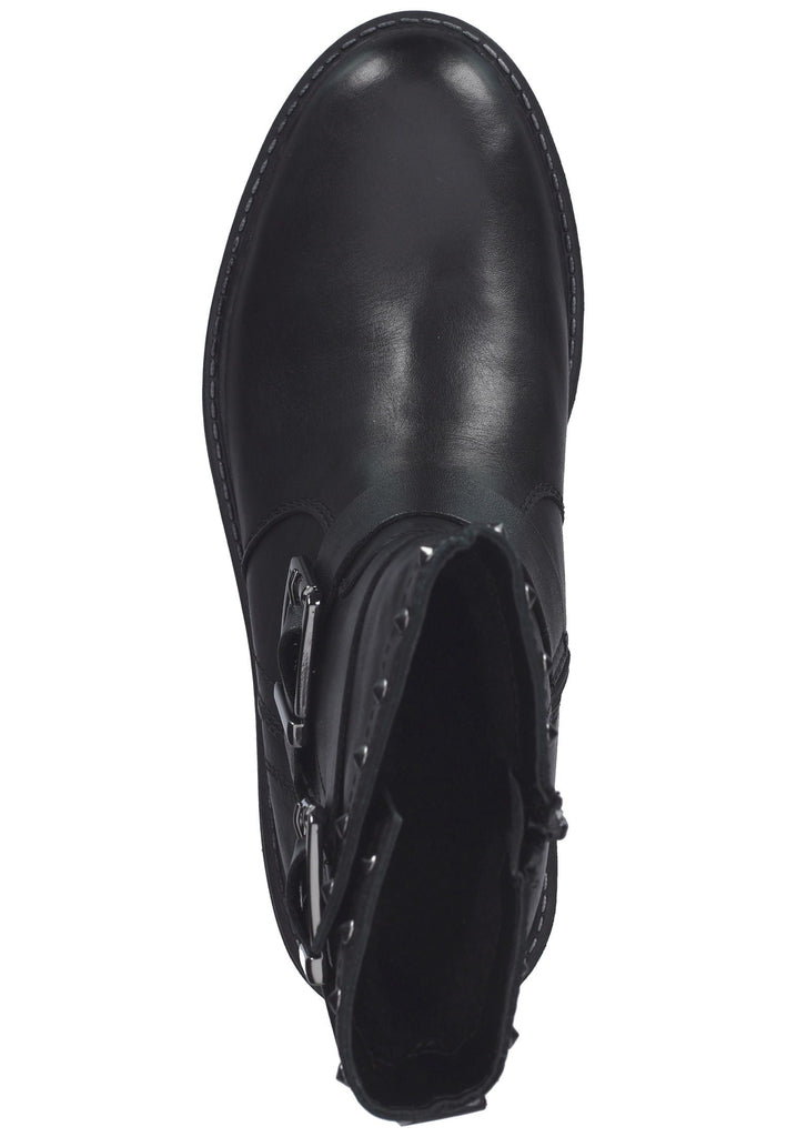 Remonte Stiefelette Glattleder Schwarz Warmfutter