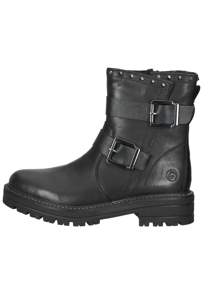 Remonte Stiefelette Glattleder Schwarz Warmfutter