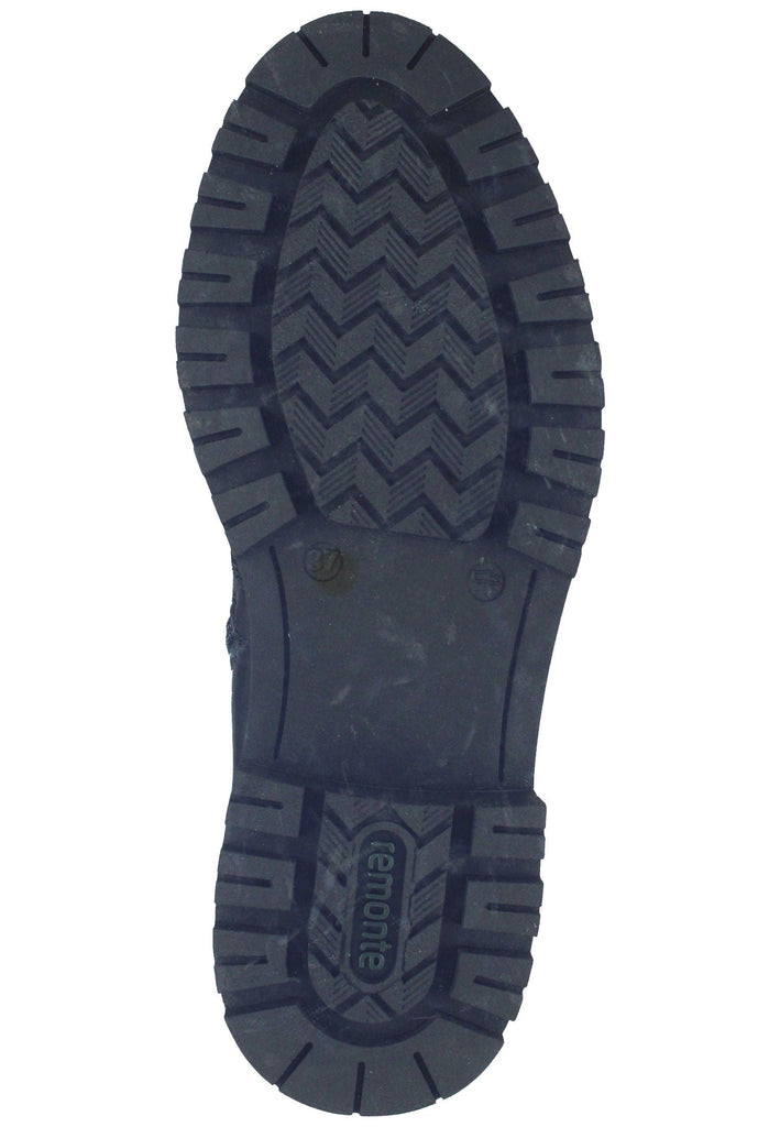 Remonte Stiefelette Glattleder Schwarz Warmfutter