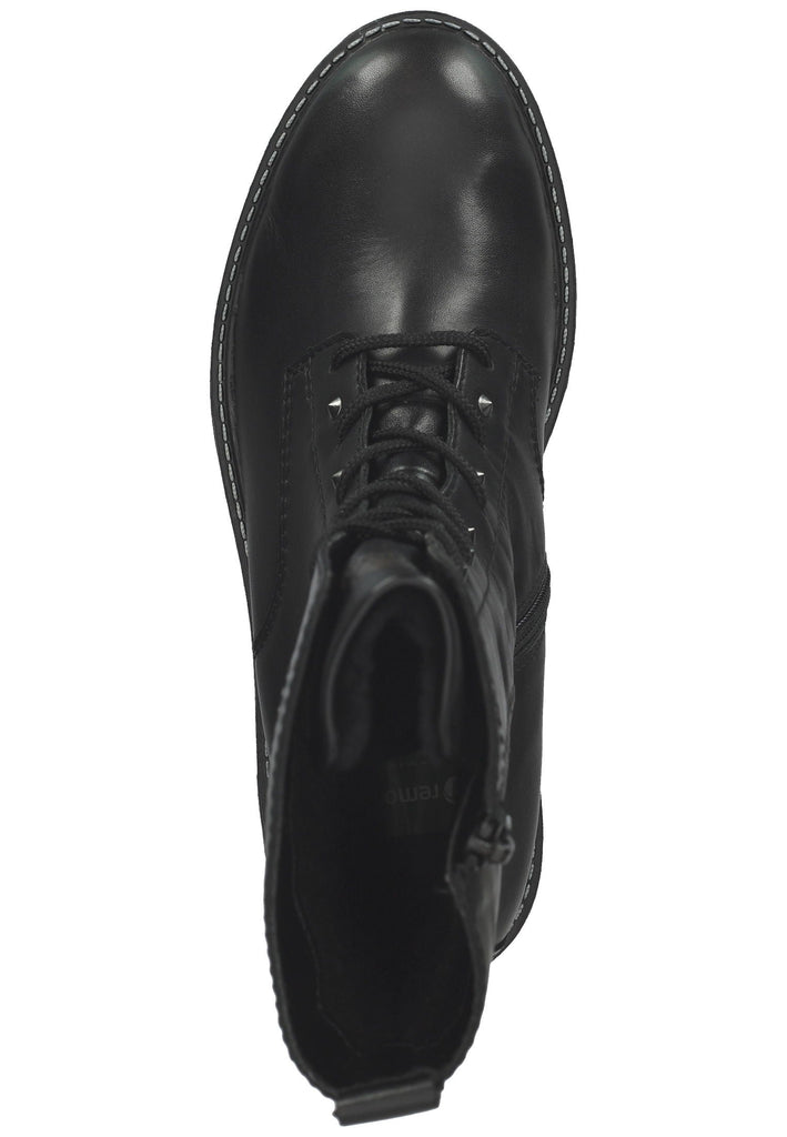 Remonte Stiefelette Glattleder Schwarz Warmfutter