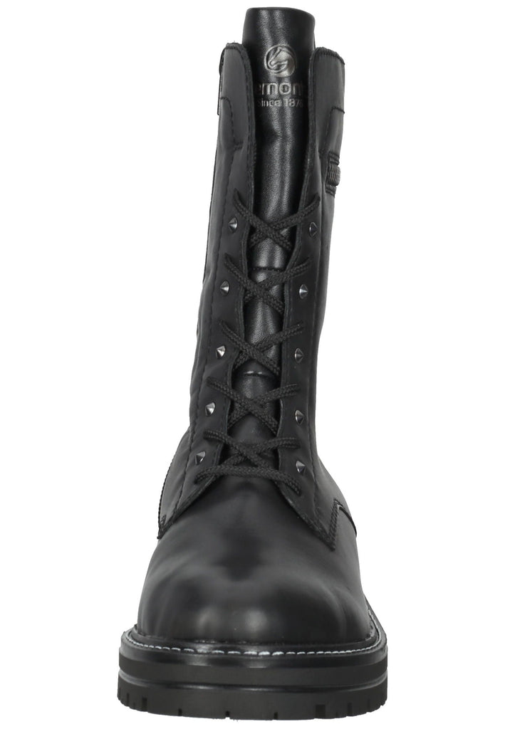 Remonte Stiefelette Glattleder Schwarz Warmfutter