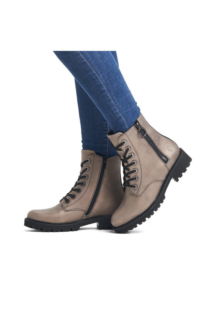 Remonte Stiefelette Glattleder Silber