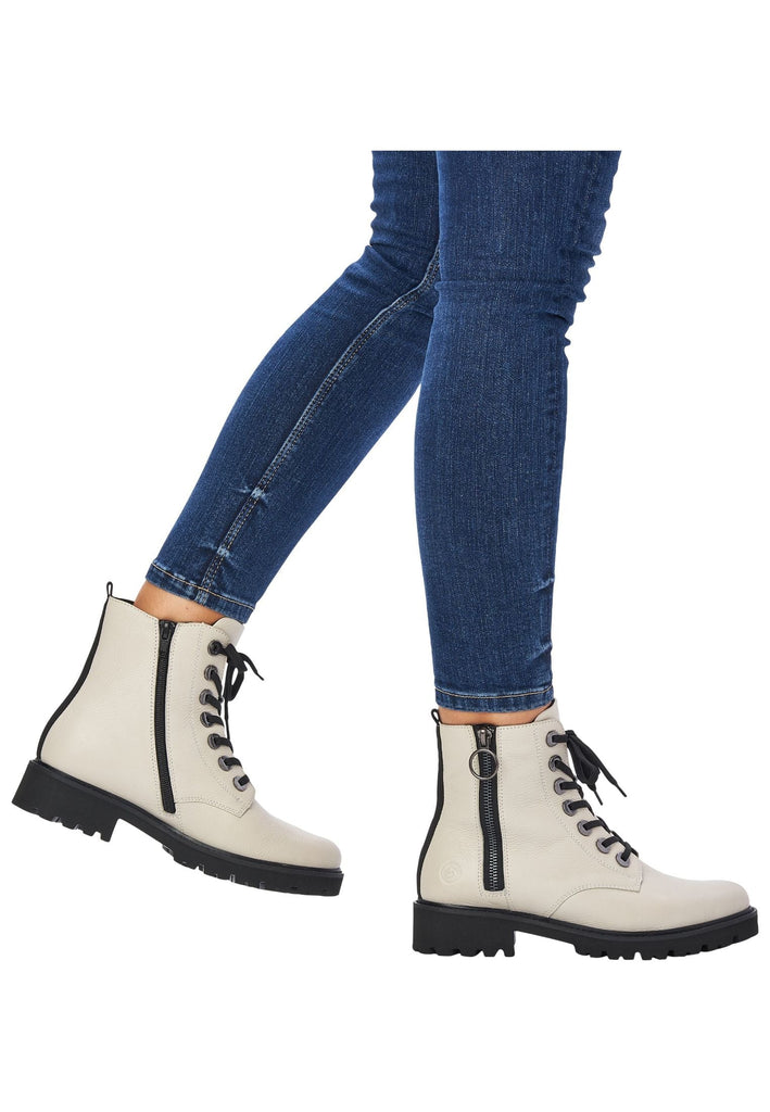 Remonte Stiefelette Glattleder Weiß