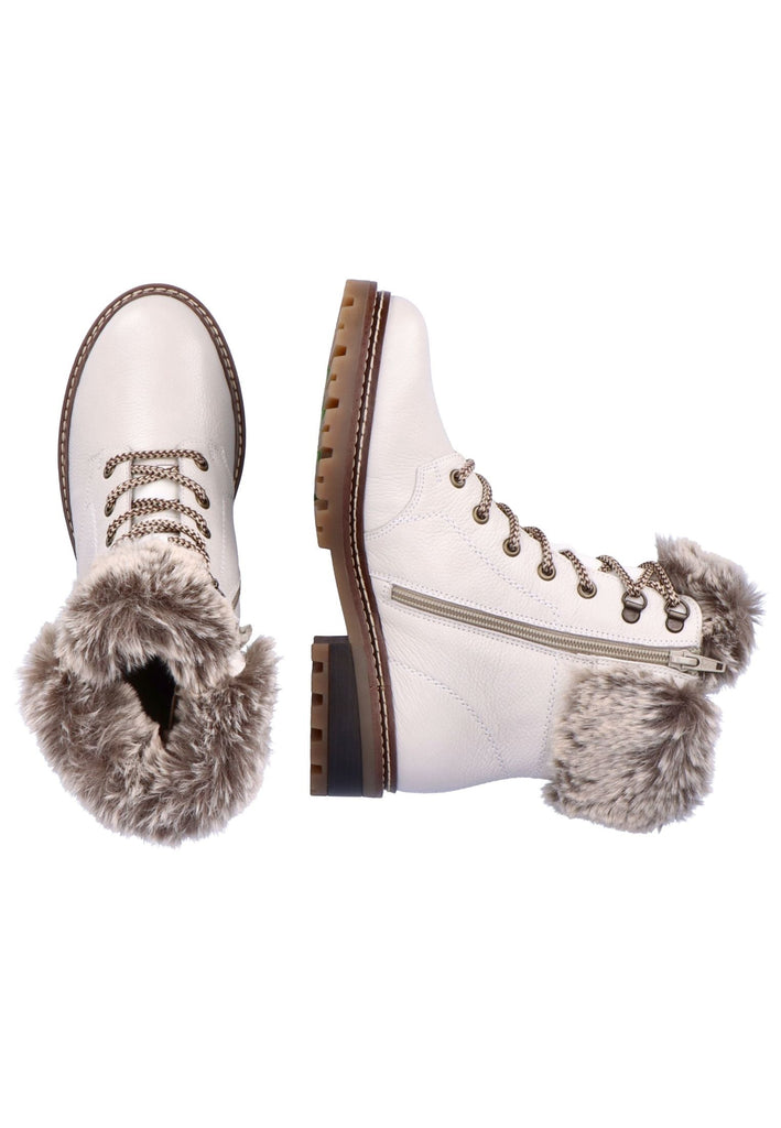Remonte Stiefelette Glattleder Weiß Warmfutter
