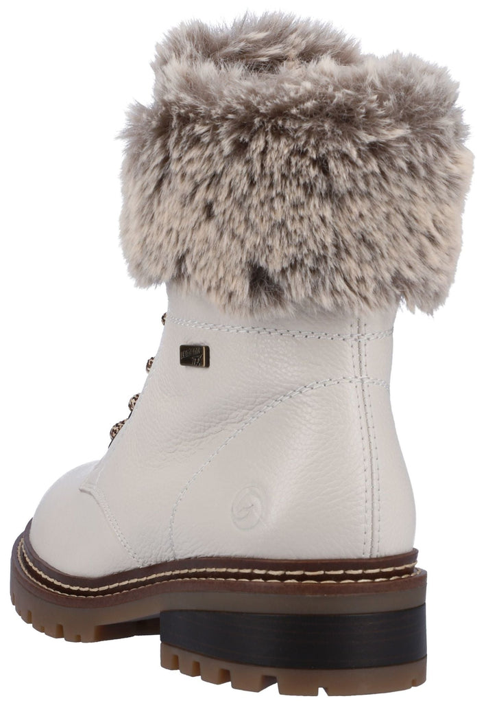 Remonte Stiefelette Glattleder Weiß Warmfutter