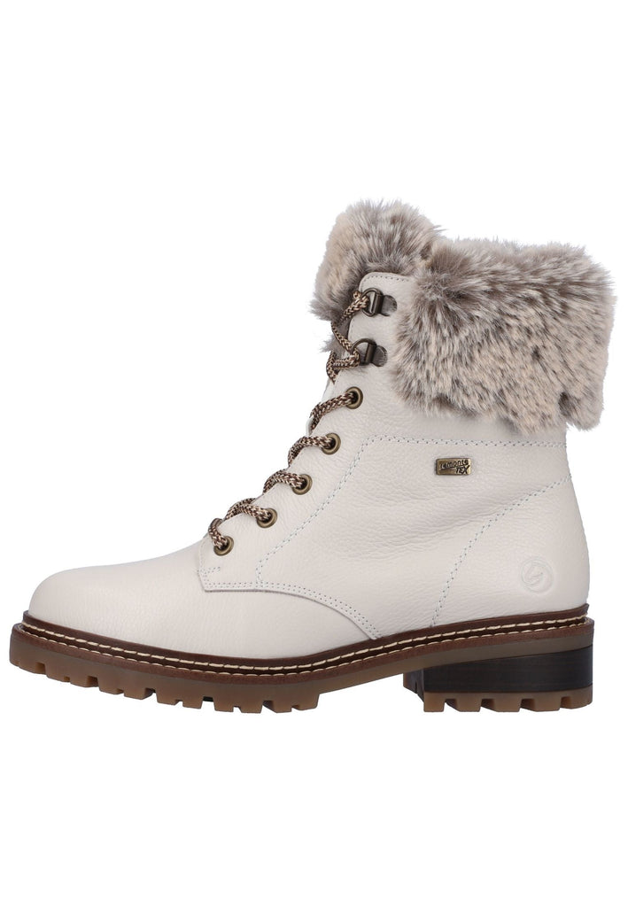 Remonte Stiefelette Glattleder Weiß Warmfutter