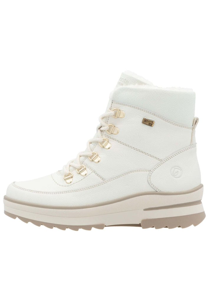 Remonte Stiefelette Glattleder Weiß Warmfutter