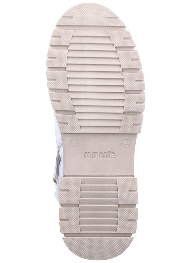 Remonte Stiefelette Glattleder Weiß Warmfutter