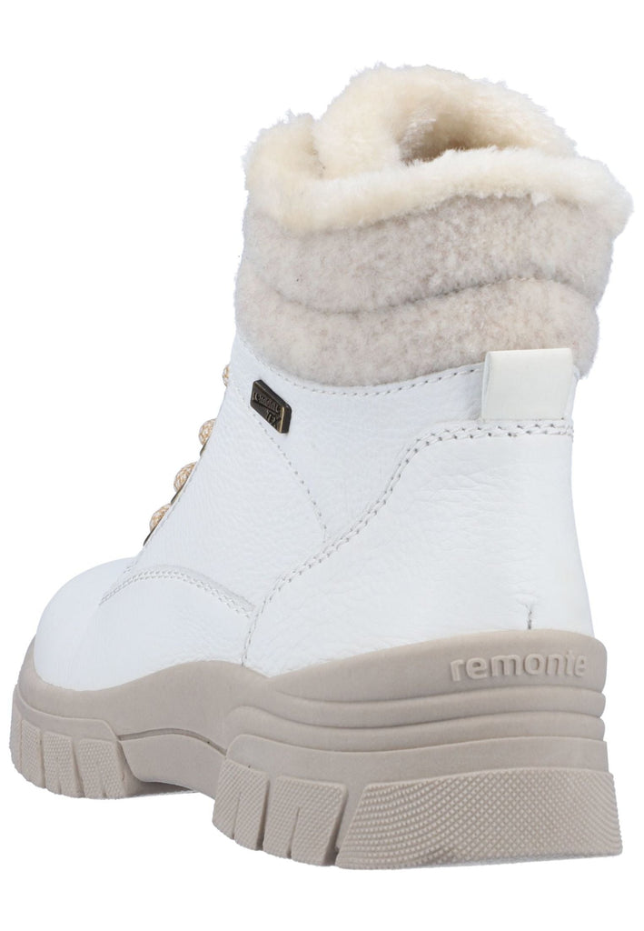 Remonte Stiefelette Glattleder Weiß Warmfutter