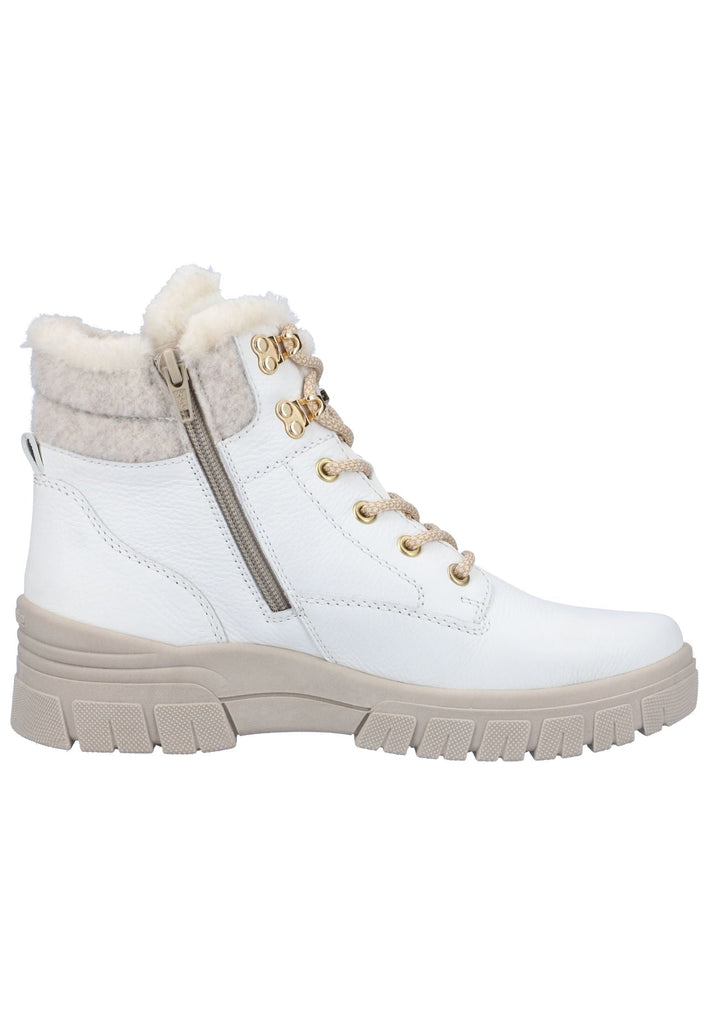 Remonte Stiefelette Glattleder Weiß Warmfutter