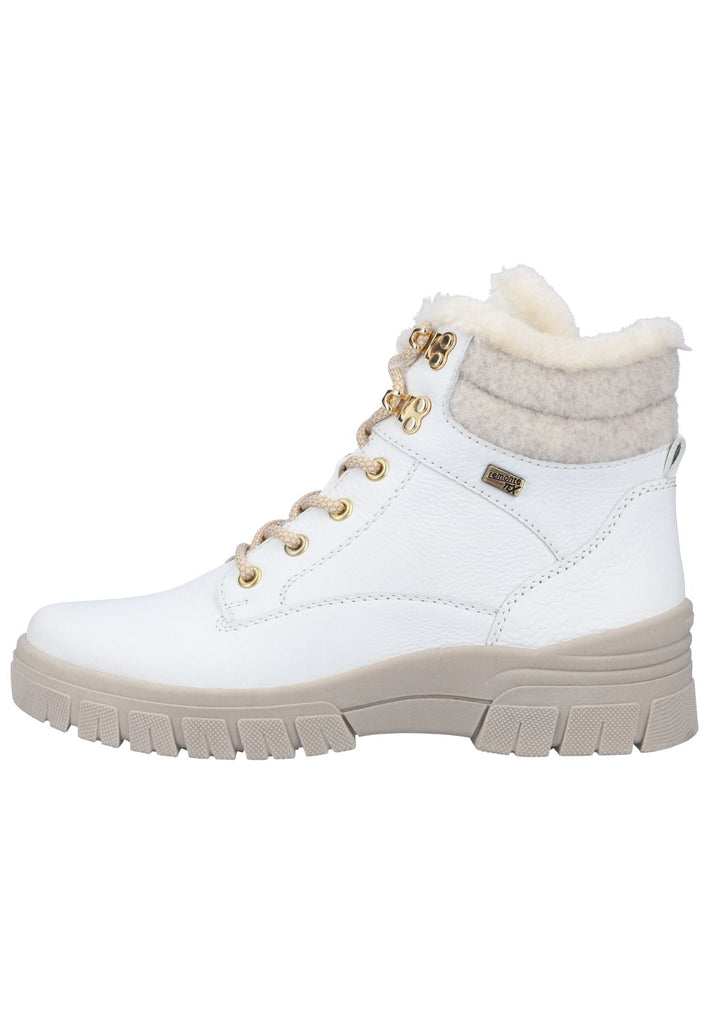 Remonte Stiefelette Glattleder Weiß Warmfutter
