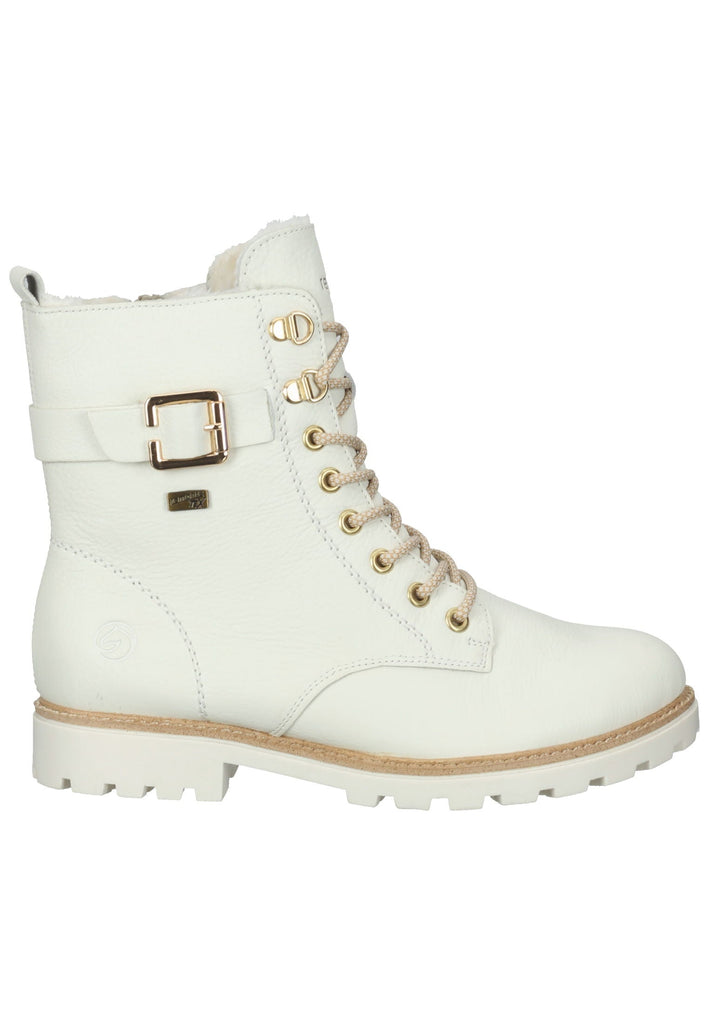 Remonte Stiefelette Glattleder Weiß Warmfutter