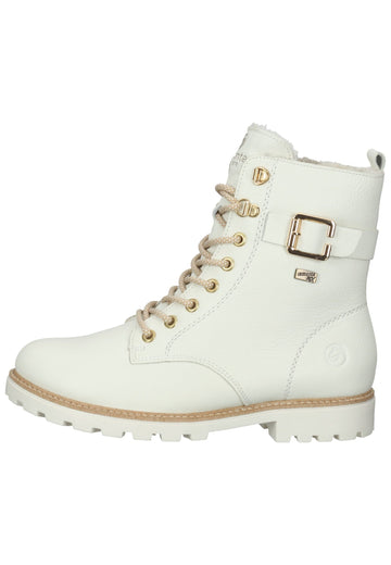 Remonte Stiefelette Glattleder Weiß Warmfutter