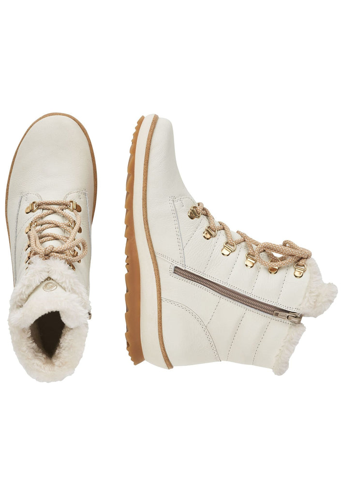 Remonte Stiefelette Glattleder Weiß Warmfutter