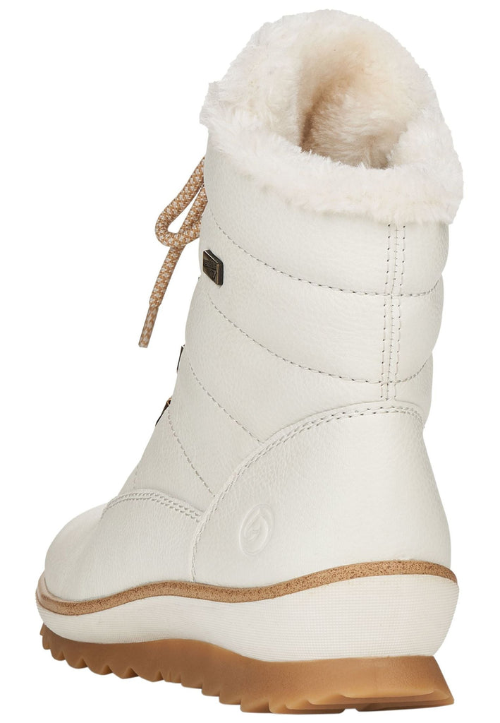 Remonte Stiefelette Glattleder Weiß Warmfutter