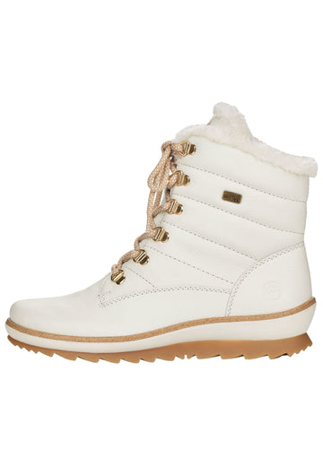 Remonte Stiefelette Glattleder Weiß Warmfutter