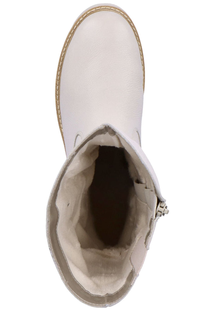 Remonte Stiefelette Glattleder Weiß Warmfutter