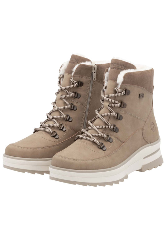 Remonte Stiefelette Leder Camel Warmfutter
