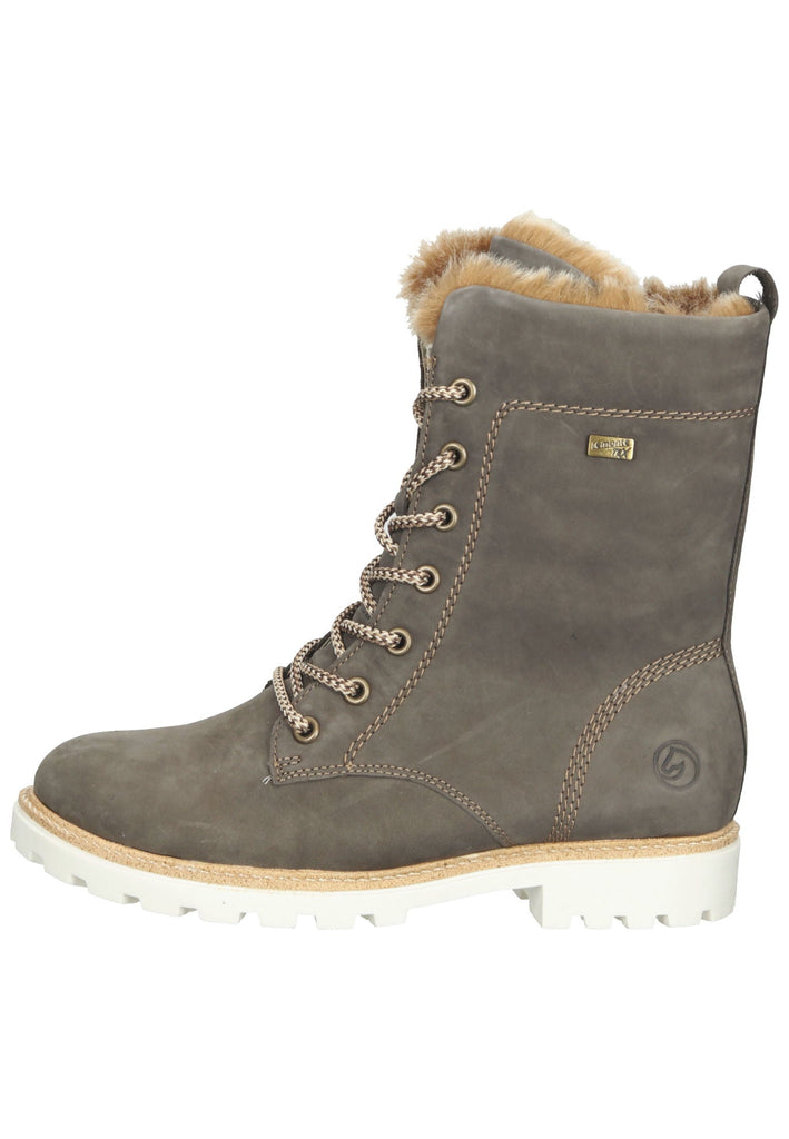 Remonte Stiefelette Leder Dunkelbraun Warmfutter